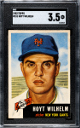 Hoyt Wilhelm 1953 Topps Card #151- SGC Graded 3.5 VG+ (Centered/Undergraded/New York Giants/HOF)