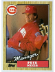 Pete Rose 1987 Topps Tiffany Manager Card #393 (Cincinnati Reds/Hit King)