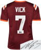 Michael Vick signed Virginia Tech Maroon Custom Stitched College Football Jersey XL- Beckett Witnessed Hologram