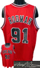 Dennis Rodman signed Chicago Red Custom Stitched Basketball Jersey XL- Beckett Witnessed
