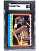 Kareem Abdul-Jabbar 1987-88 Fleer Sticker/Card #8- SGC Graded 8 NM-MT (Los Angeles Lakers/HOF)