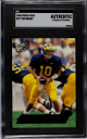 Tom Brady 2000 Press Pass Rookie Card (RC) #37- SGC Slabbed Authentic (Evidence of Trimming/Michigan/New England Patriots)