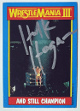 Hulk Hogan signed 1987 Topps WWF and Still Champion On Card Auto #56- COA