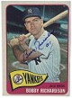 Bobby Richardson signed 1965 Topps On Card Auto #115- COA (New York Yankees/World Series MVP)