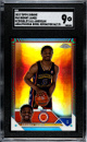Bronny James 2023 Topps Chrome McDonald's All-American Aqua/Fuchsia Swirl Refractor Card #68- 056/175- SGC Graded 9 Mint- Lakers