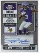 Jordan Addison signed 2023 Contenders Optic Rookie Ticket On Card Auto (RC) #120 (Minnesota Vikings)