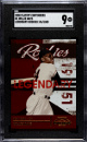 Willie Mays 2008 Playoff Contenders Legendary Rookies Card #1- 196/1500- SGC Graded 9 Mint (New York Giants/Mets/San Francisco G