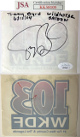 Tracy Byrd signed 103 WKDF Radio Country Music 4x5 Stickeri mperfect- JSA #KK58105