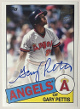 Gary Pettis signed 2018 Topps Archives Fan Favorites Card 1985 Design  #FFA-GP (Anaheim/Los Angeles Angels)
