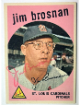 Jim Brosnan signed 1959 Topps On Card Auto #194- COA (St. Louis Cardinals)