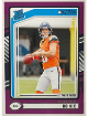 Bo Nix 2024 Panini Donruss Purple Press Proof Rated Rookie Parallel Card #369 (Denver Broncos/Oregon/Auburn)