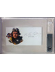 Col Billy Edens signed 5.75x3 cut signature w/ Image BAS/Beckett Encapsulated (WWII/Republic P-47 Thunderbolt)
