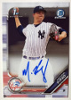 Michael King signed 2019 1st Bowman Chrome Rookie On Card Auto #CPA-MK (New York Yankees)