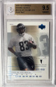 Alge Crumpler 2001 Upper Deck Rookies Series Card #90- /900 Beckett/BGS Graded 9.5 Gem Mint (Sub-Grades/Atlanta Falcons)