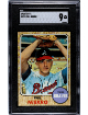 Phil Niekro 1968 Topps Card #257- SGC Graded 9 Mint (Atlanta Braves/HOF/5 X AS/No Hitter)