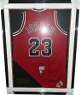 Michael Jordan signed Chicago Bulls Mr. June Nike NBA Authentics Pro Cut #23 Red Jersey+4 Length Custom Framing- /323- UDA Holo