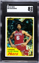 Julius "Dr. J" Erving 1981-82 Topps Card #30- SGC Graded 8 NM-MT (Philadelphia 76ers/HOF)