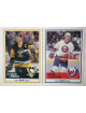 Mario Lemieux/Doug Crossman 1990-1991 Kraft Dinner Mac & Cheese 2 Card Panel (Penguins/Rangers)