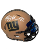 Michael Strahan signed New York Giants Salute to Service Riddell NFL Speed Mini Helmet w/ Custom Visor #92- Beckett Witnessed