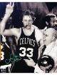 Larry Bird signed Boston Celtics Cigar Celebration B&W NBA Licensed 16X20 Photo- Fanatics Holo (w/NBA Trophy & Red Auerbach)