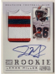 Lamar Miller signed 2012 Panini National Treasures Patch Rookie On Card Auto #312- /99 (Miami Dolphins)