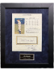 Joe DiMaggio signed New York Yankees Lifetime Statistic Sheet Custom Framing (13x16)- Notarized/COA