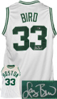 Larry Bird signed Boston White TB Custom Stitched Pro Style Basketball Jersey XL- Beckett Witnessed