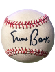 Ernie Banks signed RONL Rawlings Official National League Baseball minor tone- COA (Chicago Cubs)