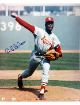 Bob Gibson signed St. Louis Cardinals MLB Licensed 8x10 Photo imperfect- Tuff Stuff COA