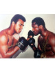Muhammad Ali & Joe Frazier Dual Signed 16x20 Boxing Photo Custom Framing- Beckett/COA/Pics (Color Face To Face Head Pose)