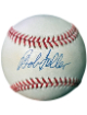 Bob Feller signed Official Rawlings ROAL American League Baseball minor tone- COA (Cleveland/HOF)