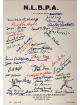 Negro League (N.L.B.P.A) Signed 1990 Reunion 11x17 Poster Sheet 43 Sigs- Beckett Leonard, Radcliff, Fields, Day, Irvin, Pope