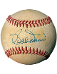 Bobby Doerr signed ROAL Official Rawlings American League Baseball toned- COA (Boston Red Sox/HOF)
