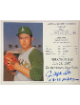 Jim "Catfish" Hunter signed Oakland A's MLB Licensed Hall of Fame Induction Day 8x10 Photo/Card 5-8-68 Perfect Game- Tuff Stuff