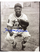 Frazier Robinson signed Negro Leagues Vintage B&W 8x10 Photo imperfect- COA/CSA Show Ticket