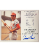 Johnny Bench signed Cincinnati Reds MLB Hall of Fame Induction Day 8x10 Photo/Card- Tuff Stuff COA (Big Red Machine)