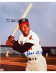 Hank Aaron signed Milwaukee Braves MLB Licensed Vintage 8x10 Photo imperfect- Tuff Stuff COA