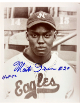 Monte Irvin signed Newark Eagles Negro League 8x10 Photo HOF 73 #20- COA/CSA Show Ticket