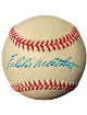 Eddie/Ed Mathews signed RONL Rawlings Official National League Baseball- COA (Braves/HOF)