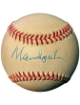 Warren Spahn signed Official Rawlings RONL National League Baseball minor tone- COA (Braves/HOF)
