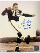 Lou Groza signed Cleveland Browns NFL Licensed Vintage 8x10 Photo dual "The Toe"/HOF 79 imperfect- COA/Allan George Enterprises