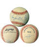 Atlanta Braves signed OFC RONL Baseball 4 sigs- Dave Justice/Terry Pendleton/Radael Belliard/Sid Bream- COA
