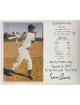 Ernie Banks signed Chicago Cubs MLB Licensed Hall of Fame Induction Day 8x10 Photo/Card- COA/Show Ticket