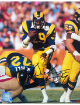 Eric Dickerson signed Los Angeles Rams NFL Licensed 8x10 Photo #29 imperfect- COA (HOF)