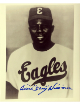 Willie Williams signed Negro League Eagles Vintage B&W 8x10 Photo Curley imperfect- COA/Show Ticket
