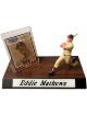 Eddie/Ed Mathews signed 1989 Kenner Starting Lineup Baseball Greats Braves Trading Card/SLU Figure/Display/Wood Base- COA