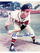 Warren Spahn signed Milwaukee Braves 8x10 Photo imperfect- COA