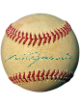 Luis Aparicio signed ROAL Rawlings Official American League Baseball toned- COA ((White Sox/Orioles/Red Sox)