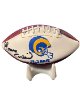 Roman Gabriel signed Los Angeles Rams Logo Mini 6 inch Football w/ Tee (will not hold air)- Tuff COA/Show Ticket/Photo