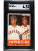 1963 Topps Power Plus Card #242- Ernie Banks/Hank Aaron- SGC Graded 4.5 VG-EX+